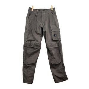 Mascot Carpenter Cargo Pants Mens 32x33.5* Gray Utility Knee Pad Pocket Workwear
